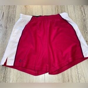 Under Armour pink and White Athletic Shorts
